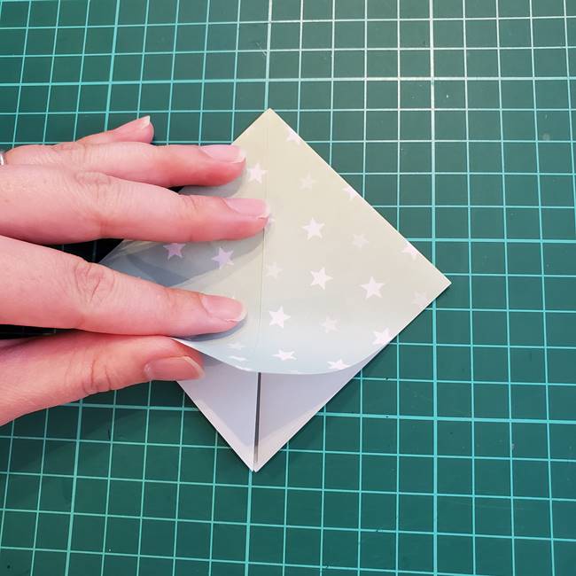 クリスマスツリーの折り紙 おしゃれな平面飾りの折り方作り方①基本(8)