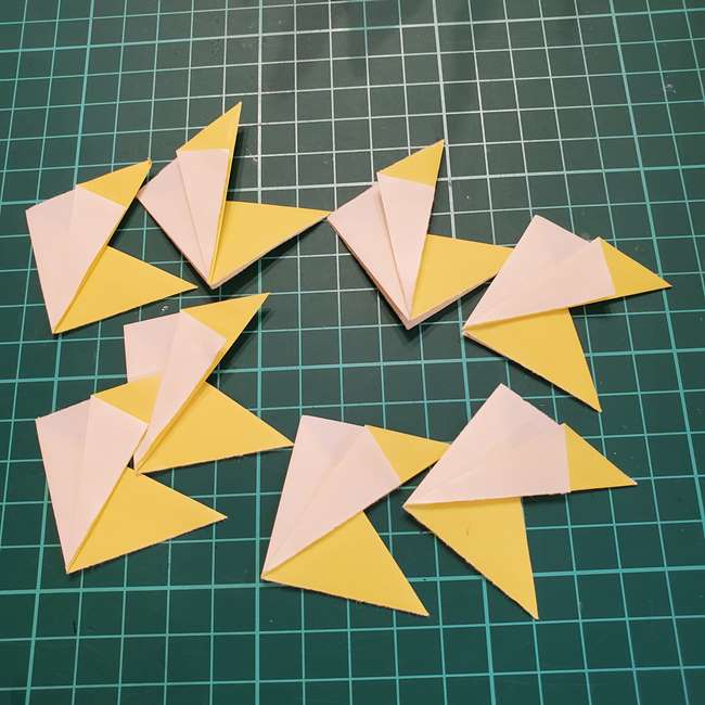 折り紙のしおり 星の折り方作り方①パーツ(14)
