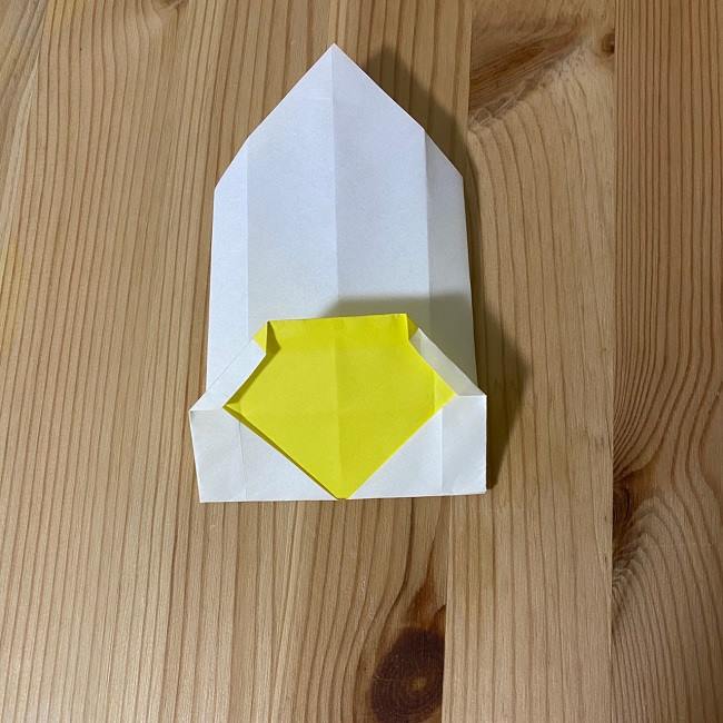 ドナルドとデイジーの折り紙の折り方作り方①顔(16)