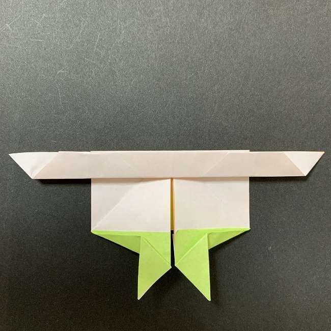 アリエルの折り紙 簡単に全身を折る折り方作り方④体(21)