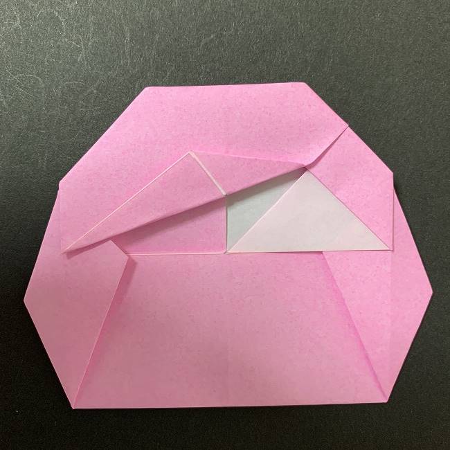 アリエルの折り紙 簡単に全身を折る折り方作り方①髪(23)