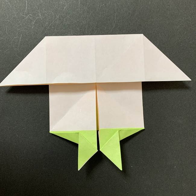アリエルの折り紙 簡単に全身を折る折り方作り方④体(18)