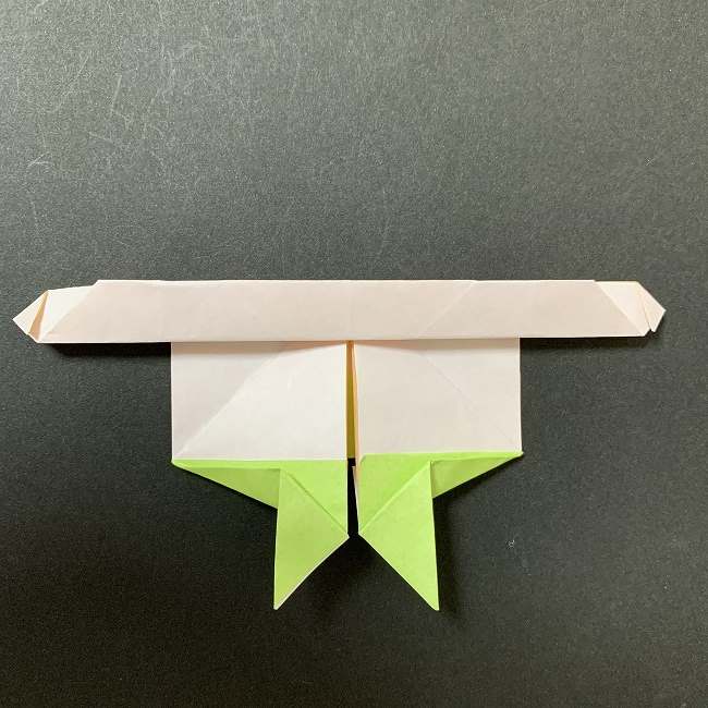 アリエルの折り紙 簡単に全身を折る折り方作り方④体(22)
