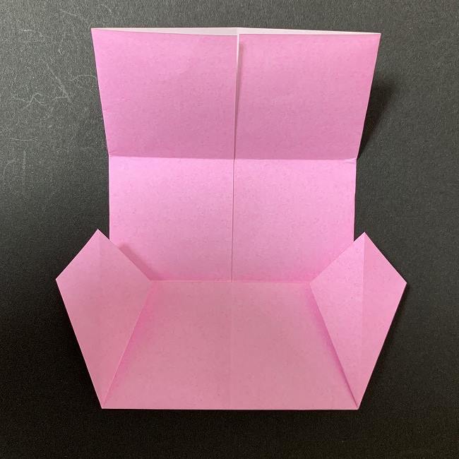 アリエルの折り紙 簡単に全身を折る折り方作り方①髪(12)