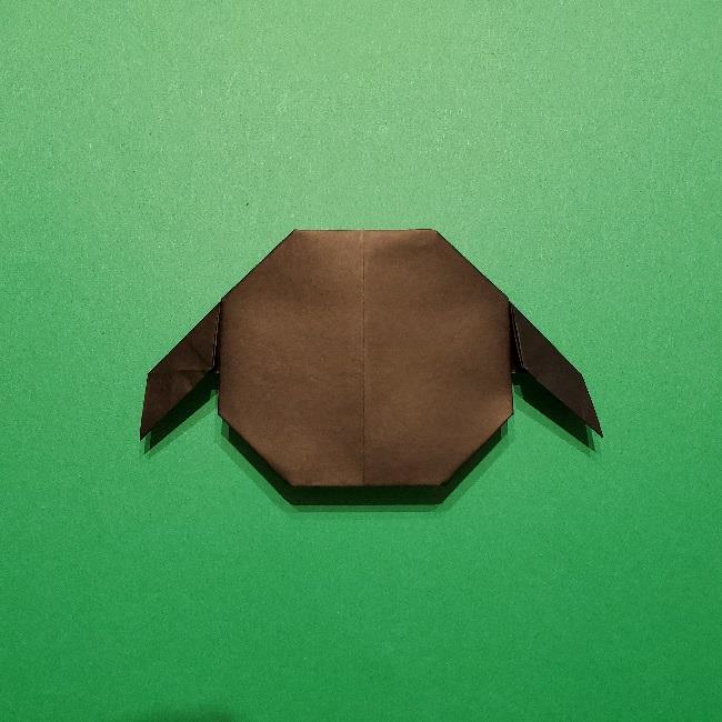 グーフィーの折り紙 簡単な折り方作り方①顔(27)