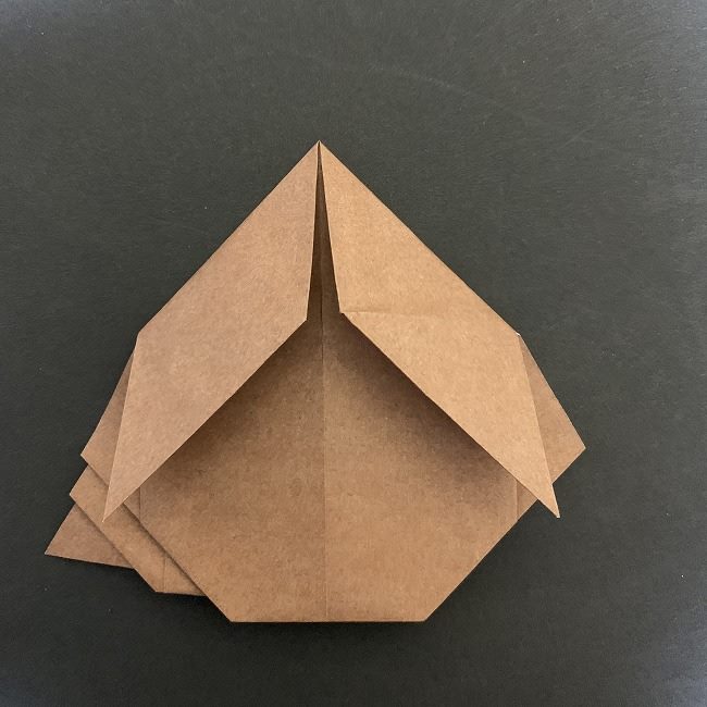 ディズニーアラジンのジャスミンの折り紙 折り方作り方①頭(18)