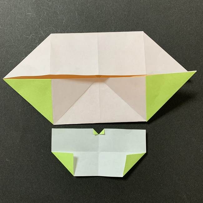 アリエルの折り紙 簡単に全身を折る折り方作り方④体(12)