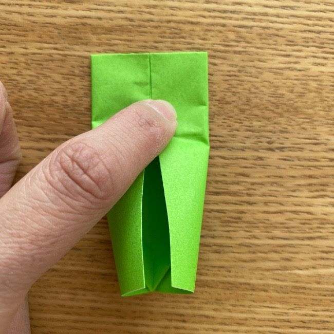 ラプンツェルのカメレオン パスカルの折り紙の折り方作り方①顔(10)