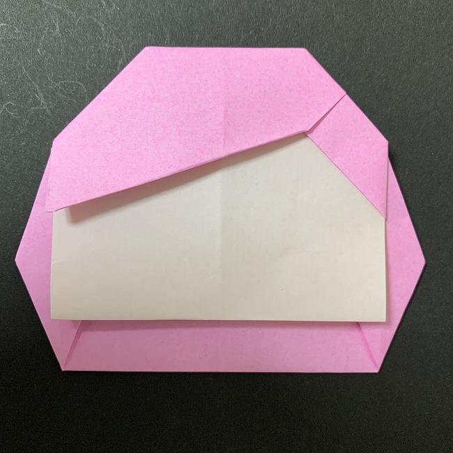 アリエルの折り紙 簡単に全身を折る折り方作り方②顔(8)
