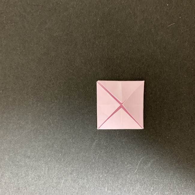 折り紙でディズニーのチップとデールの折り方作り方③鼻(5)