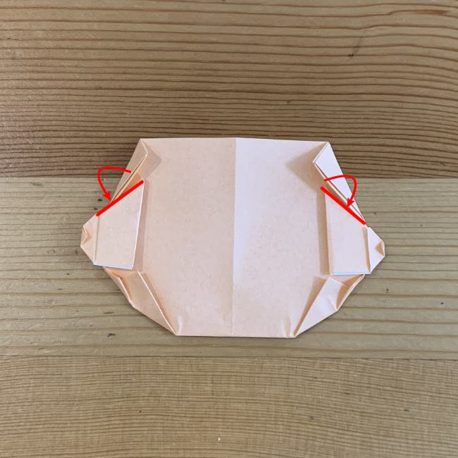 シンデレラの折り紙折り方作り方①顔(14)