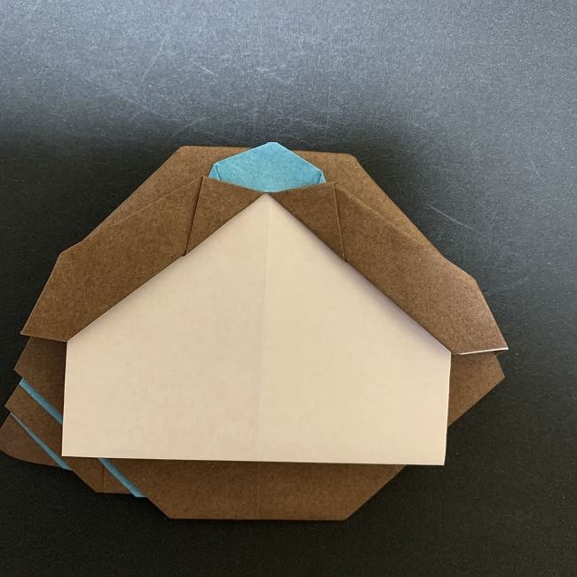 ディズニーアラジンのジャスミンの折り紙 折り方作り方⑤髪飾り(10)