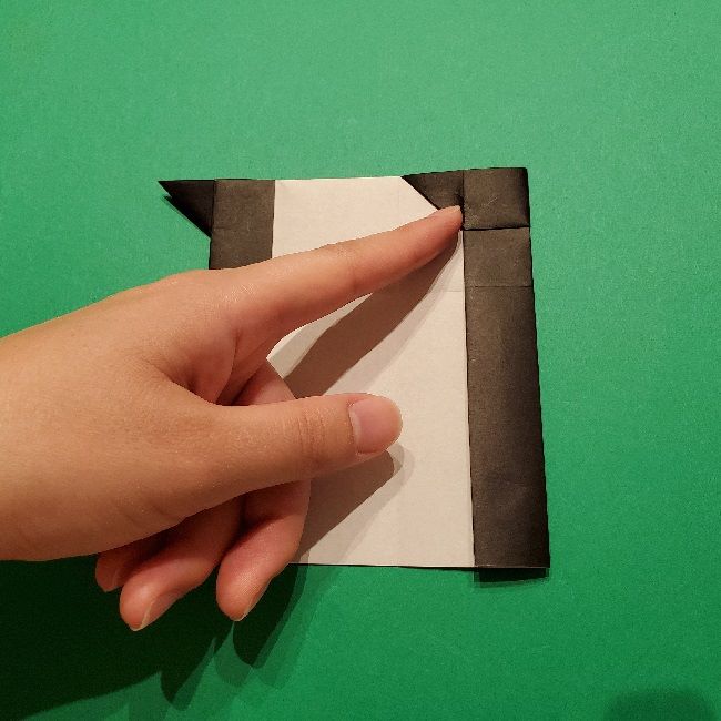 グーフィーの折り紙 簡単な折り方作り方①顔(18)
