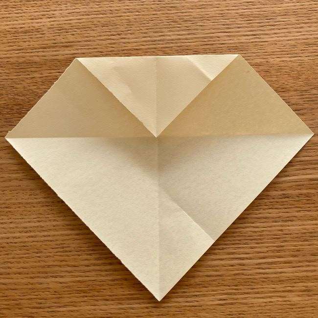 ダッフィーの折り紙 折り方作り方②目と鼻(15)