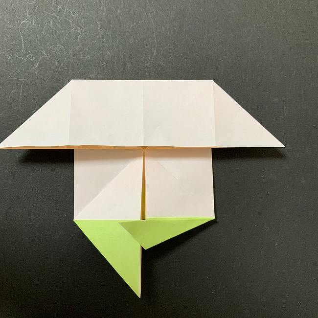 アリエルの折り紙 簡単に全身を折る折り方作り方④体(16)