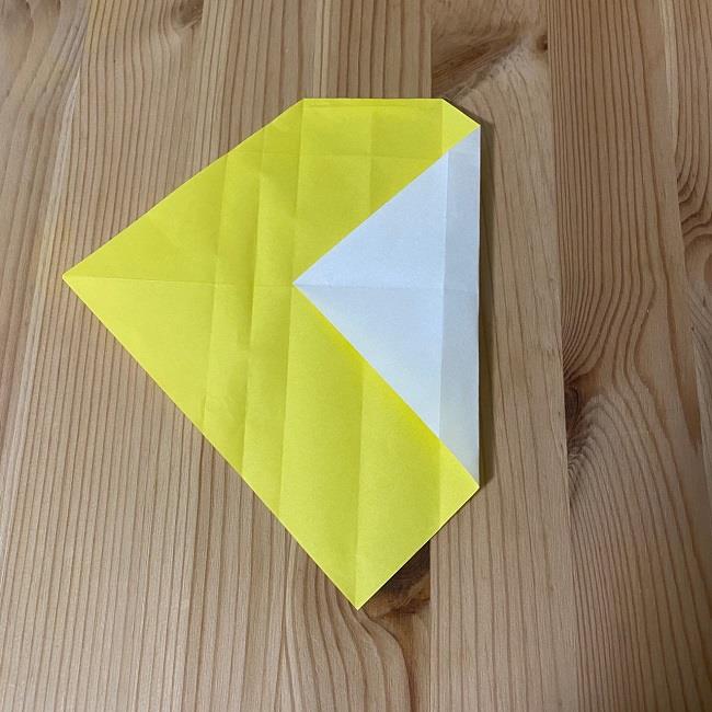 ドナルドとデイジーの折り紙の折り方作り方①顔(13)