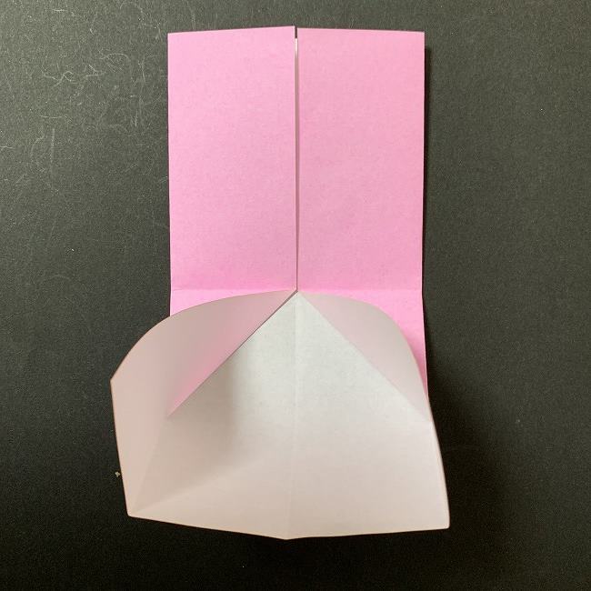 アリエルの折り紙 簡単に全身を折る折り方作り方①髪(5)