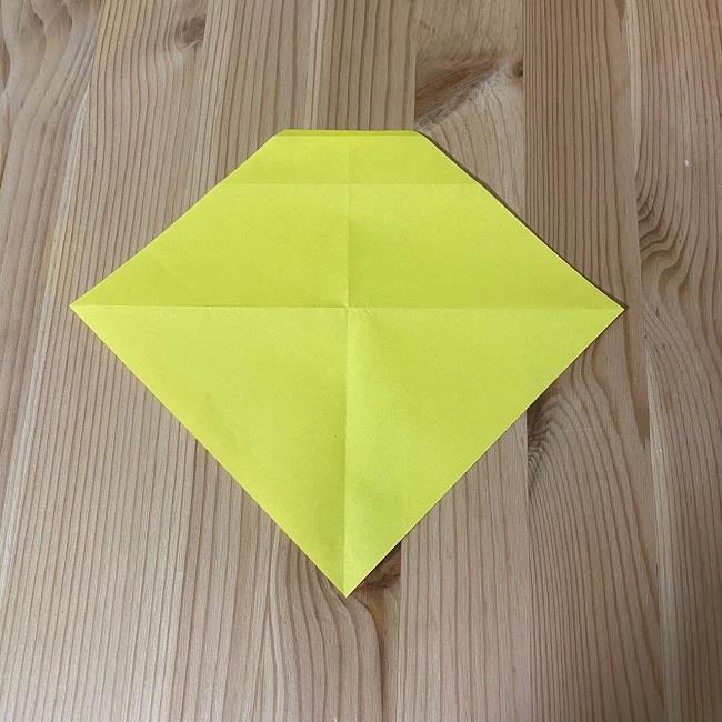 ドナルドとデイジーの折り紙の折り方作り方①顔(9)