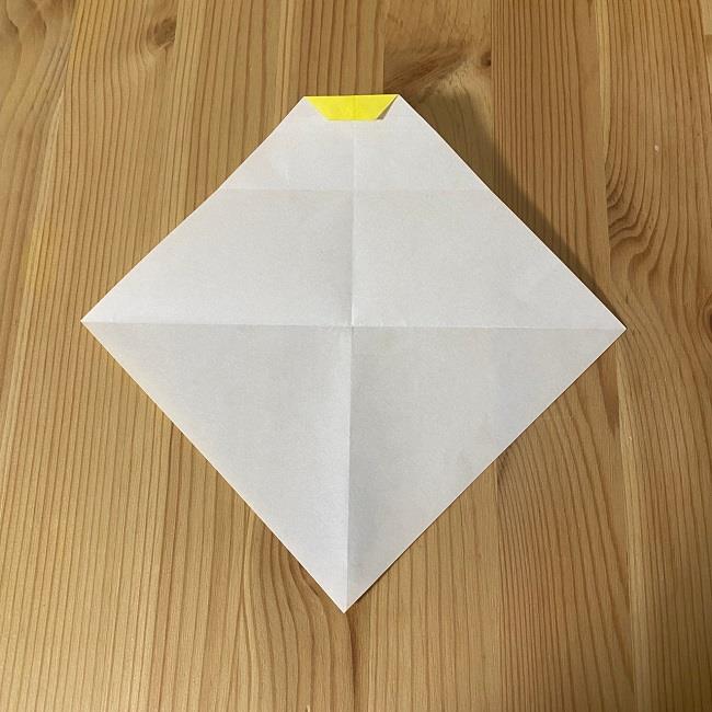 ドナルドとデイジーの折り紙の折り方作り方①顔(7)