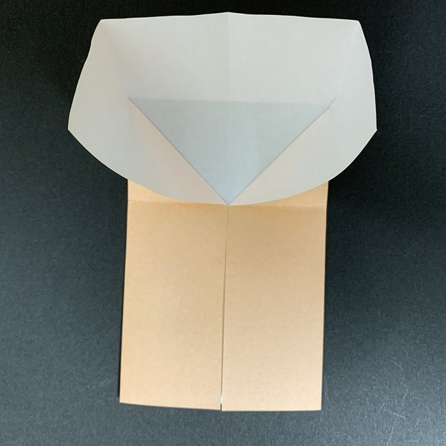 折り紙でディズニーのチップとデールの折り方作り方①顔(9)