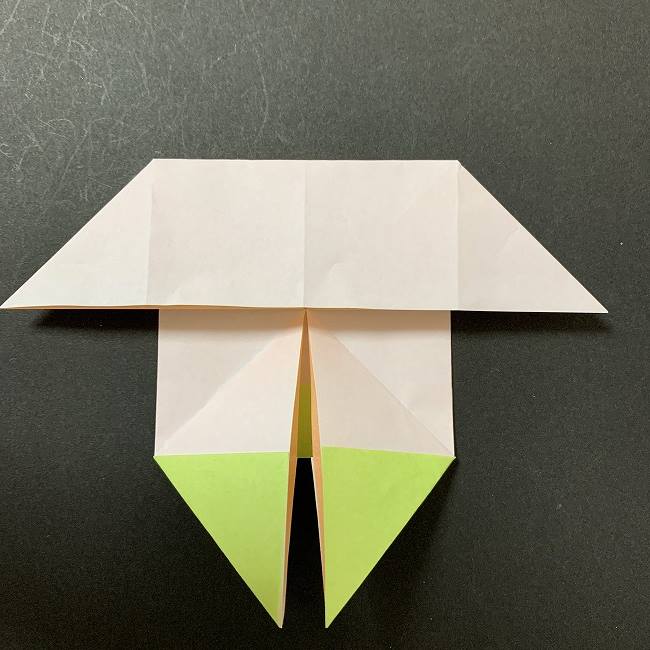 アリエルの折り紙 簡単に全身を折る折り方作り方④体(15)