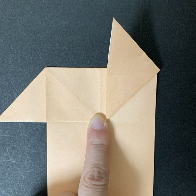 折り紙でディズニーのチップとデールの折り方作り方①顔(12)