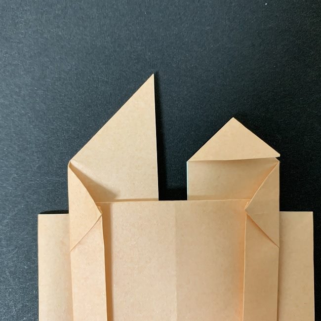 折り紙でディズニーのチップとデールの折り方作り方①顔(20)