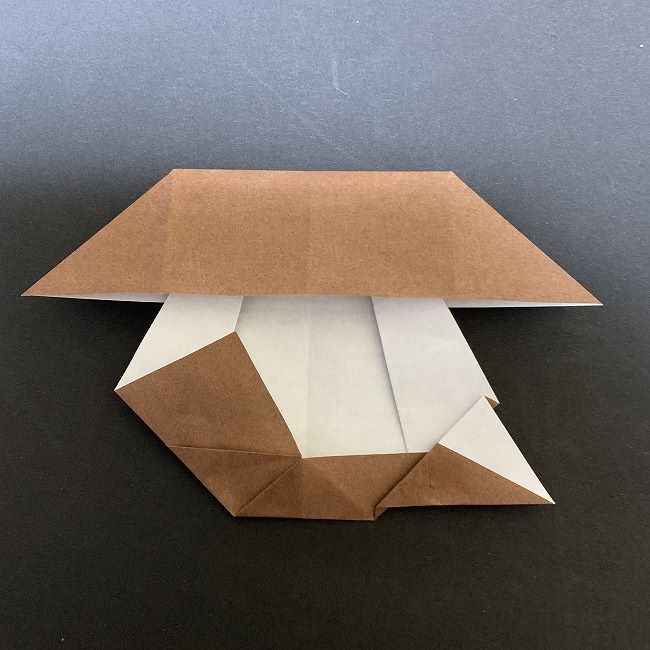 ディズニーアラジンのジャスミンの折り紙 折り方作り方①頭(14)