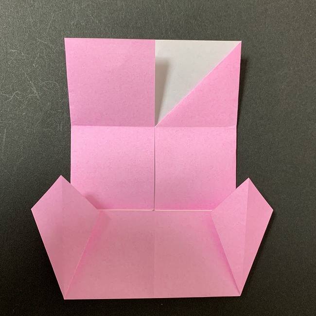 アリエルの折り紙 簡単に全身を折る折り方作り方①髪(14)