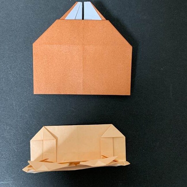 折り紙でディズニーのチップとデールの折り方作り方④貼り合わせ(2)