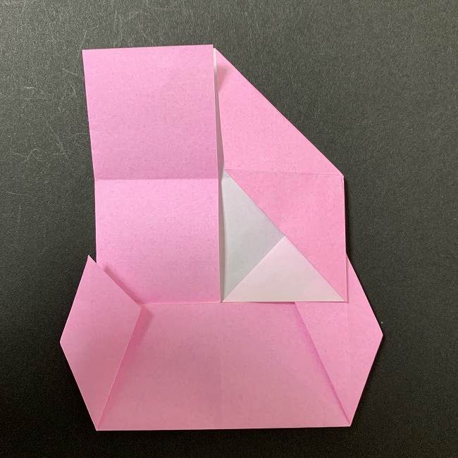 アリエルの折り紙 簡単に全身を折る折り方作り方①髪(20)
