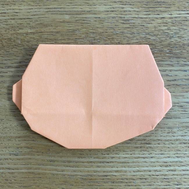 ディズニー プリンセスベルの折り紙の折り方作り方①顔(2)