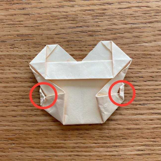 ダッフィーの折り紙 折り方作り方②目と鼻(33)