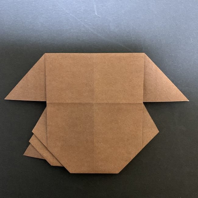 ディズニーアラジンのジャスミンの折り紙 折り方作り方①頭(17)