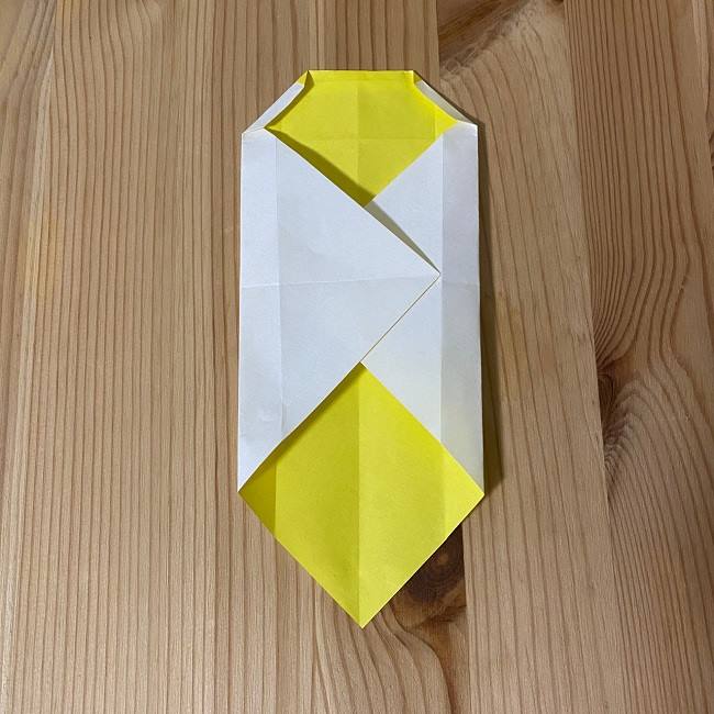 ドナルドとデイジーの折り紙の折り方作り方①顔(15)