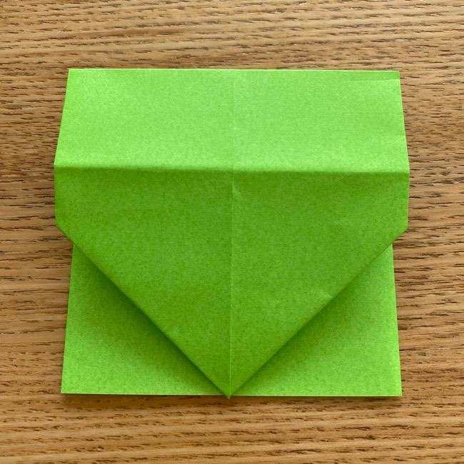 ラプンツェルのカメレオン パスカルの折り紙の折り方作り方①顔(9)