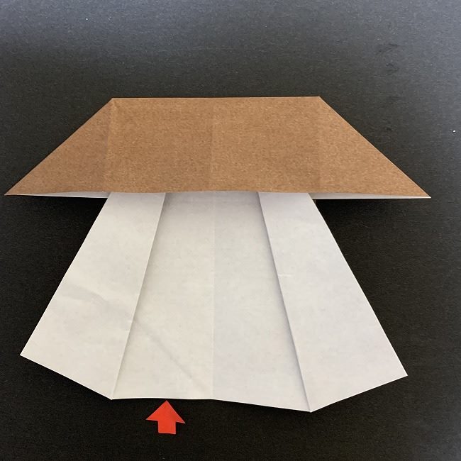 ディズニーアラジンのジャスミンの折り紙 折り方作り方①頭(8)