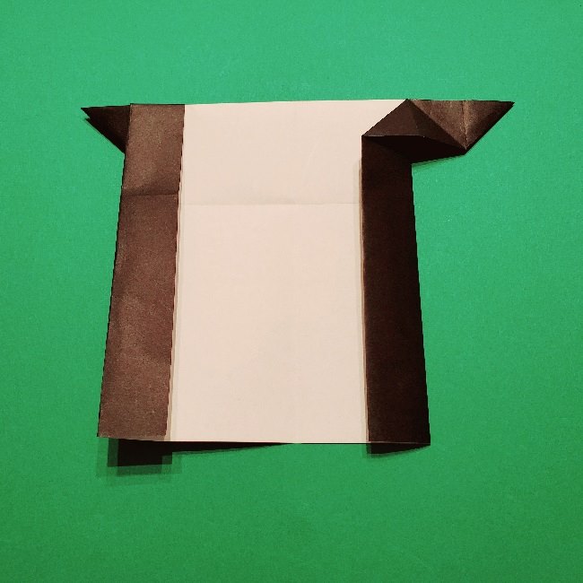 グーフィーの折り紙 簡単な折り方作り方①顔(20)