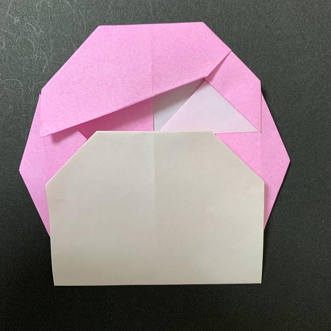 アリエルの折り紙 簡単に全身を折る折り方作り方②顔(7)
