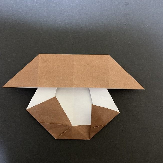 ディズニーアラジンのジャスミンの折り紙 折り方作り方①頭(13)