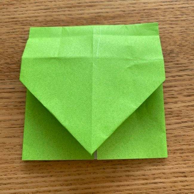 ラプンツェルのカメレオン パスカルの折り紙の折り方作り方①顔(13)