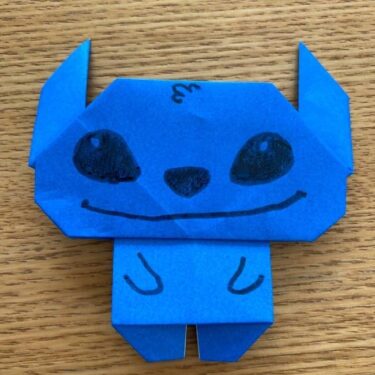 スティッチの折り紙 簡単な折り方作り方｜ディズニーのキャラクターを手作り♪