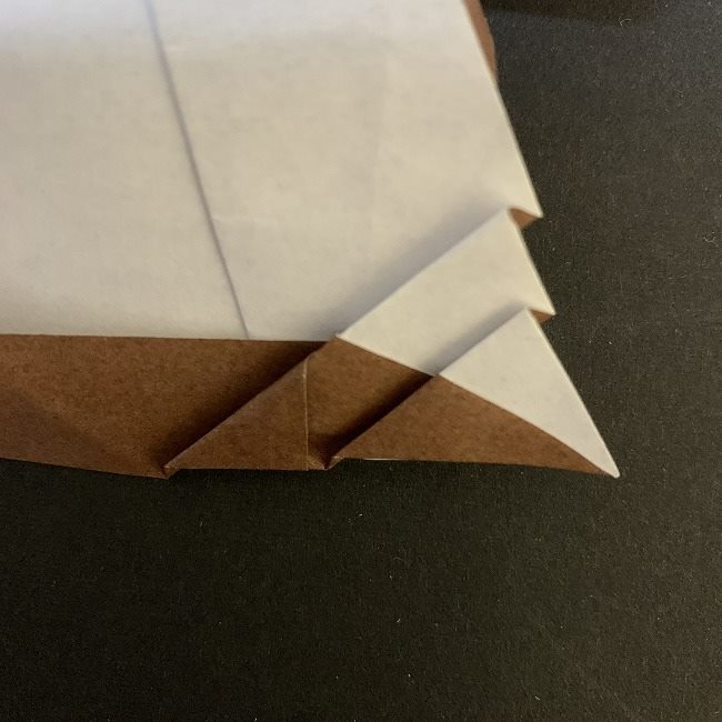 ディズニーアラジンのジャスミンの折り紙 折り方作り方①頭(16)