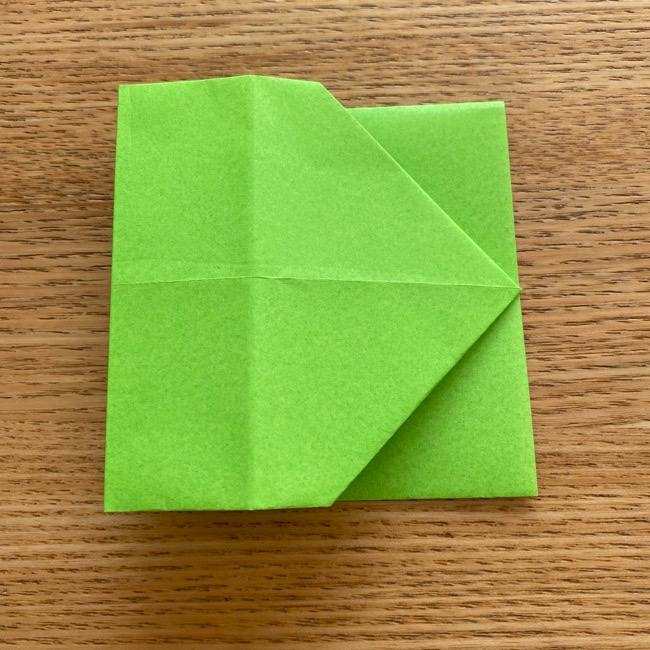 ラプンツェルのカメレオン パスカルの折り紙の折り方作り方①顔(8)