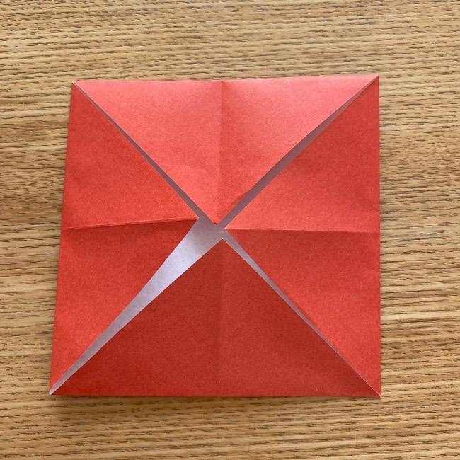 ダッフィーの折り紙 折り方作り方①顔(5)