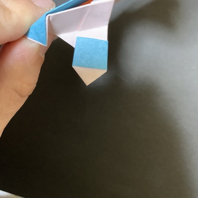ディズニーアラジンのジャスミンの折り紙 折り方作り方⑤髪飾り(12)