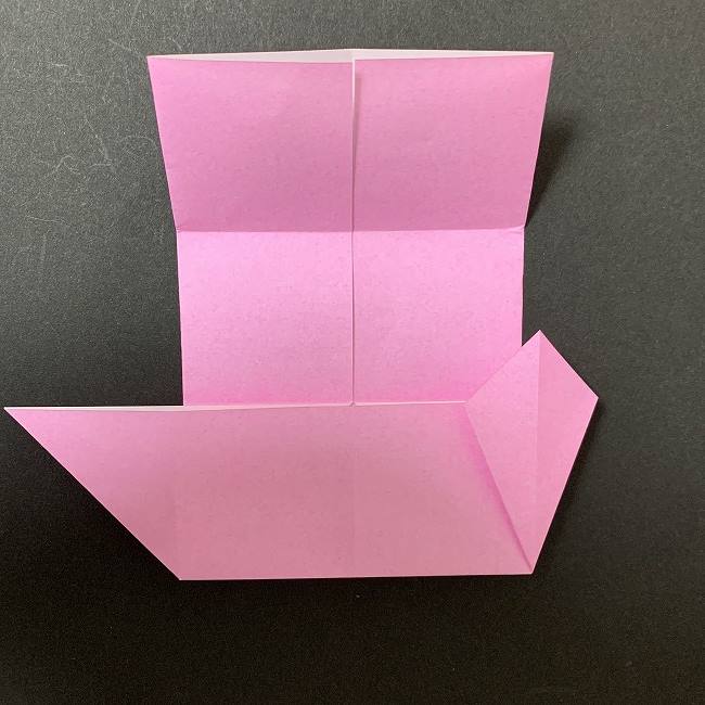 アリエルの折り紙 簡単に全身を折る折り方作り方①髪(11)