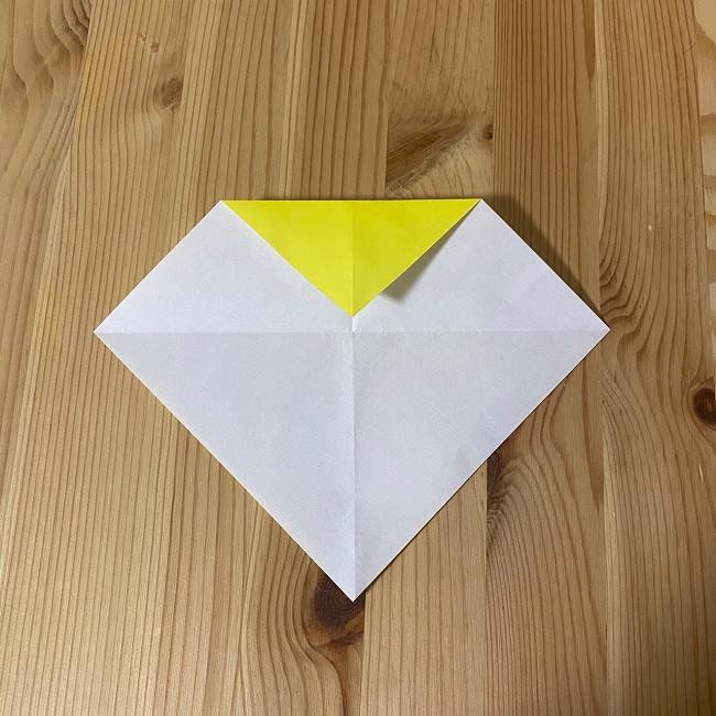 ドナルドとデイジーの折り紙の折り方作り方①顔(4)