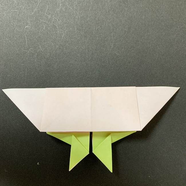 アリエルの折り紙 簡単に全身を折る折り方作り方④体(19)