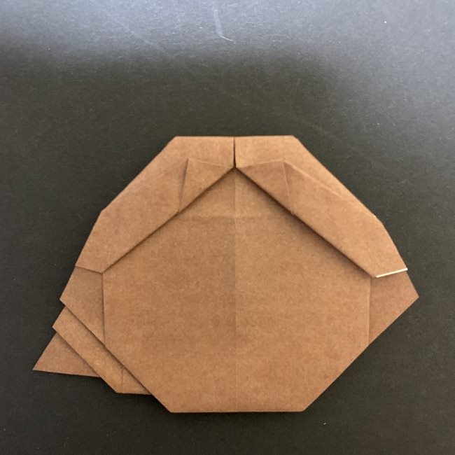 ディズニーアラジンのジャスミンの折り紙 折り方作り方①頭(21)